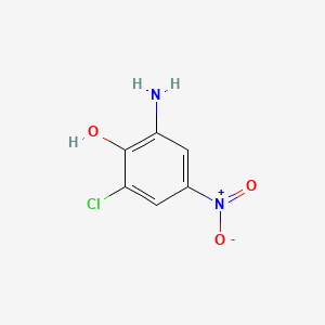 Chemical structure of 2-Amino-6-chloro-4-nitrophenol