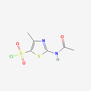 Chemical structure of 2-Acetamido-4-methyl-5-thiazolesulfonyl chloride