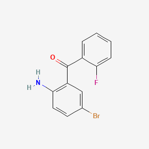 Chemical structure of 2-Amino-2'-fluoro-5-bromobenzophenone