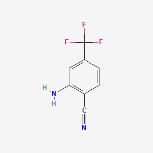 Chemical structure of 2-Amino-4-(trifluoromethyl)benzonitrile