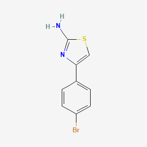 Chemical structure of 2-Amino-4-(4-bromophenyl)thiazole
