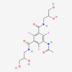 Chemical structure of 5-Acetamido-N,N'-bis(2,3-dihydroxypropyl)-2,4,6-triiodoisophthalamide