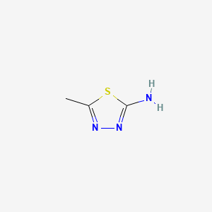 Chemical structure of 2-Amino-5-methyl-1,3,4-thiadiazole