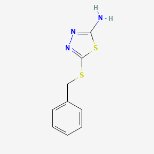 Chemical structure of 2-Amino-5-(benzylthio)-1,3,4-thiadiazole