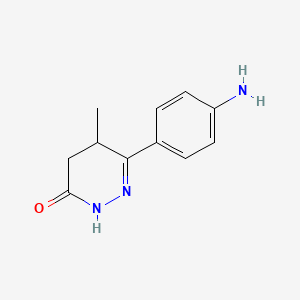 Chemical structure of 6-(4-Aminophenyl)-4,5-dihydro-5-methyl-3(2H)-pyridazinone