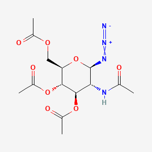 Chemical structure of 2-Acetamido-3,4,6-tri-O-acetyl-2-deoxy-β-D-glucopyranosyl Azide