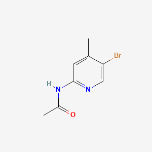 Chemical structure of 2-Acetamido-5-bromo-4-methylpyridine