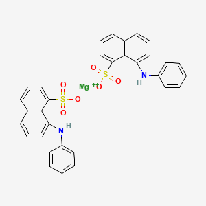 Chemical structure of 8-Anilino-1-naphthalenesulfonic Acid Magnesium(II) Salt Hydrate