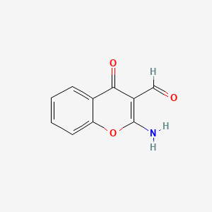 Chemical structure of 2-Amino-3-formylchromone