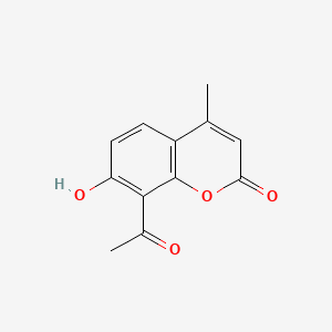 Chemical structure of 8-Acetyl-7-hydroxy-4-methylcoumarin