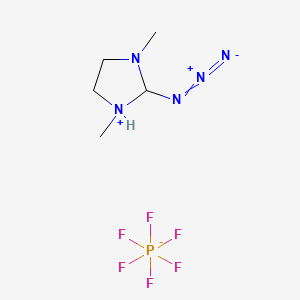 Chemical structure of 2-Azido-1,3-dimethylimidazolinium Hexafluorophosphate