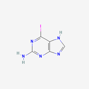 Chemical structure of 2-Amino-6-iodopurine
