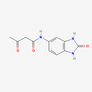 Chemical structure of 5-(Acetoacetamido)-2-benzimidazolinone