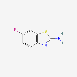 Chemical structure of 2-Amino-6-fluorobenzothiazole