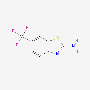 Chemical structure of 2-Amino-6-(trifluoromethyl)benzothiazole