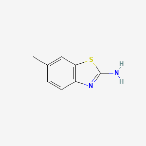 Chemical structure of 2-Amino-6-methylbenzothiazole