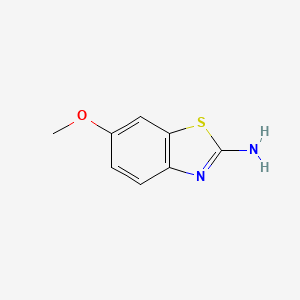 Chemical structure of 2-Amino-6-methoxybenzothiazole