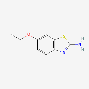 Chemical structure of 2-Amino-6-ethoxybenzothiazole