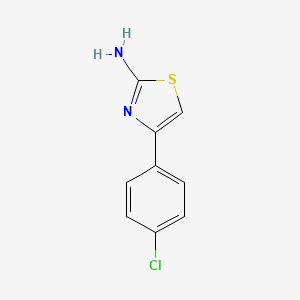 Chemical structure of 2-Amino-4-(4-chlorophenyl)thiazole