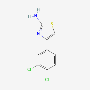 Chemical structure of 2-Amino-4-(3,4-dichlorophenyl)thiazole