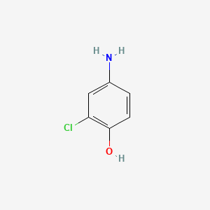 Chemical structure of 4-Amino-2-chlorophenol