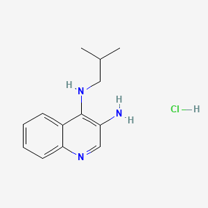 Chemical structure of 3-Amino-4-(isobutylamino)quinoline Hydrochloride