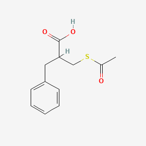 Chemical structure of 2-[(Acetylthio)methyl]-3-phenylpropionic Acid