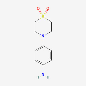 Chemical structure of 4-(4-Aminophenyl)thiomorpholine 1,1-Dioxide