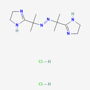 Chemical structure of 2,2'-Azobis[2-(2-imidazolin-2-yl)propane] Dihydrochloride