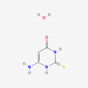 Chemical structure of 4-Amino-6-hydroxy-2-mercaptopyrimidine Hydrate
