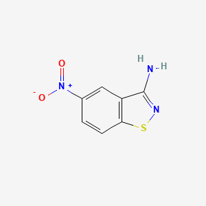 Chemical structure of 3-Amino-5-nitrobenzisothiazole