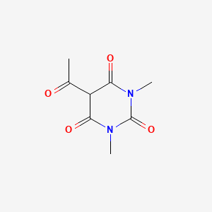 Chemical structure of 5-Acetyl-1,3-dimethylbarbituric Acid