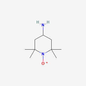 Chemical structure of 4-Amino-2,2,6,6-tetramethylpiperidine-1-oxyl