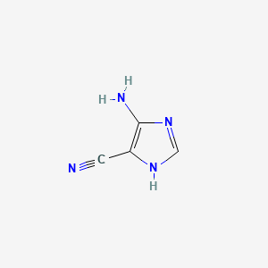 Chemical structure of 4-Amino-1H-imidazole-5-carbonitrile
