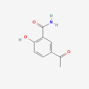 Chemical structure of 5-Acetylsalicylamide