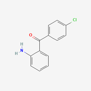 Chemical structure of 2-Amino-4'-chlorobenzophenone