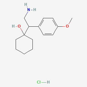 Chemical structure of 1-[2-Amino-1-(4-methoxyphenyl)ethyl]cyclohexanol Hydrochloride