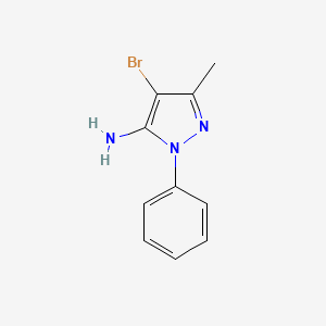 Chemical structure of 5-Amino-4-bromo-3-methyl-1-phenylpyrazole