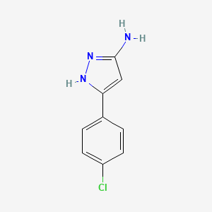 Chemical structure of 3-Amino-5-(4-chlorophenyl)pyrazole