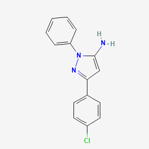 Chemical structure of 5-Amino-3-(4-chlorophenyl)-1-phenylpyrazole
