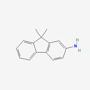 Chemical structure of 2-Amino-9,9-dimethylfluorene