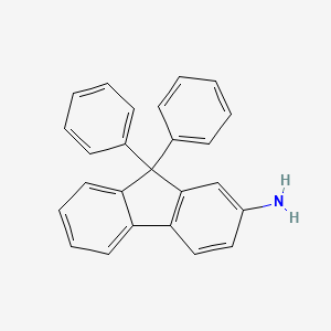 Chemical structure of 2-Amino-9,9-diphenylfluorene