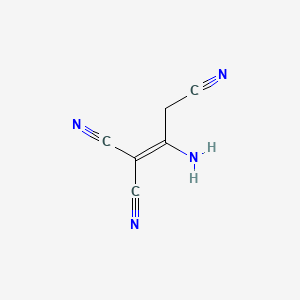 Chemical structure of 2-Amino-1,1,3-tricyano-1-propene