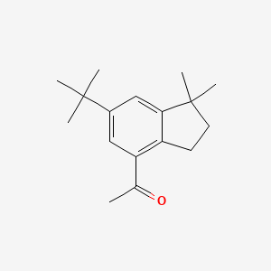 Chemical structure of 4-Acetyl-6-tert-butyl-1,1-dimethylindan