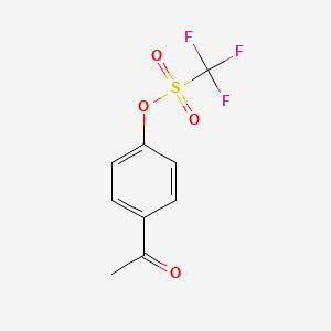 Chemical structure of 4-Acetylphenyl Trifluoromethanesulfonate