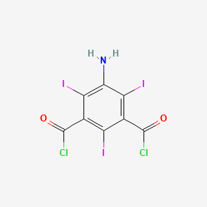 Chemical structure of 5-Amino-2,4,6-triiodoisophthaloyl Dichloride