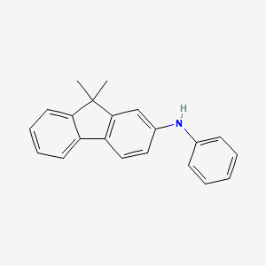 Chemical structure of 2-Anilino-9,9-dimethylfluorene