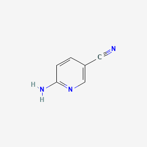 Chemical structure of 2-Amino-5-cyanopyridine
