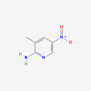 Chemical structure of 2-Amino-3-methyl-5-nitropyridine