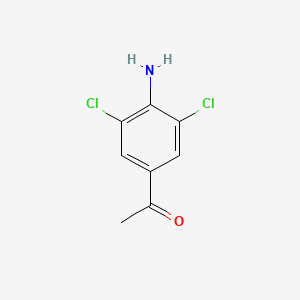 Chemical structure of 4'-Amino-3',5'-dichloroacetophenone